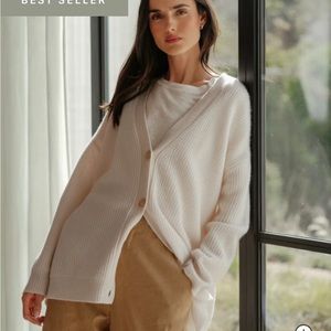 Jenni Kayne Cashmere cocoon sweater in ivory